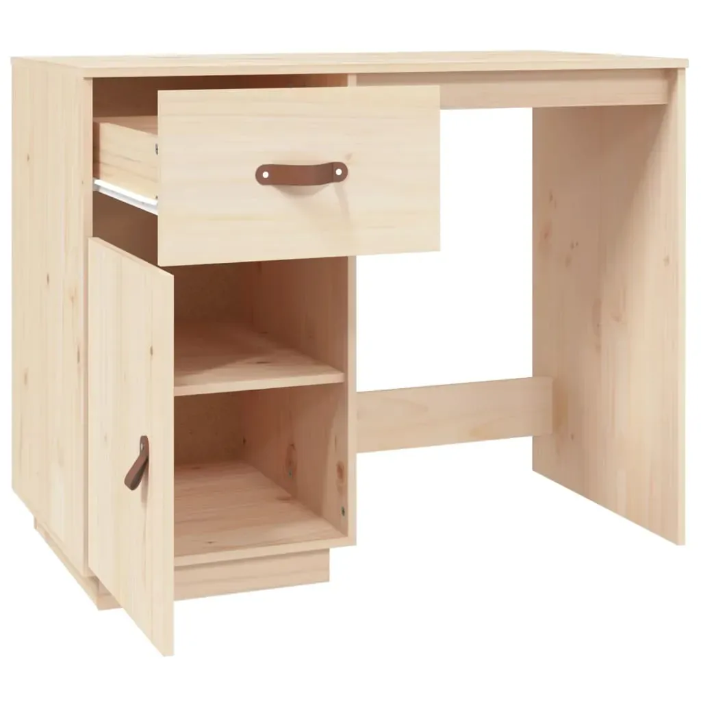 Desk 95x50x75 cm Solid Wood Pine Price