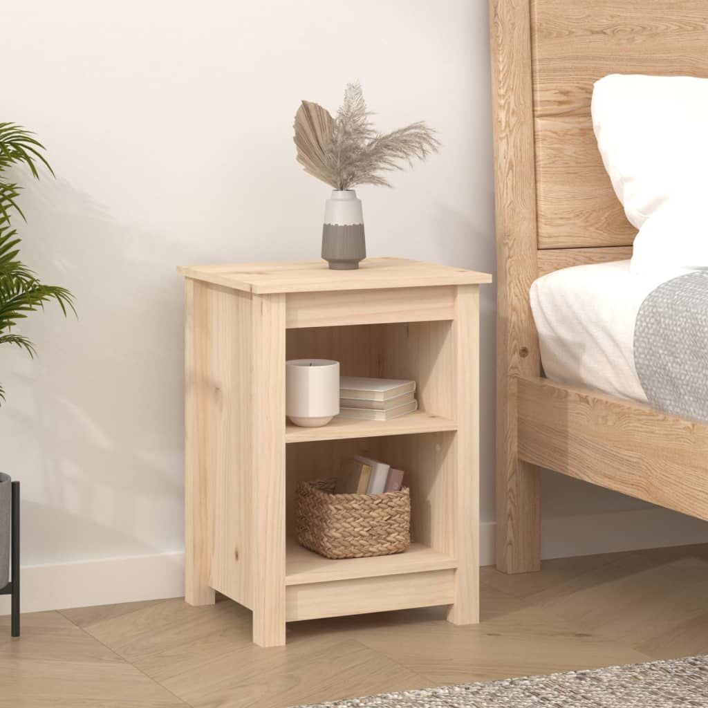 Bedside Cabinets 2 pcs 40x35x55 cm Solid Wood Pine Price