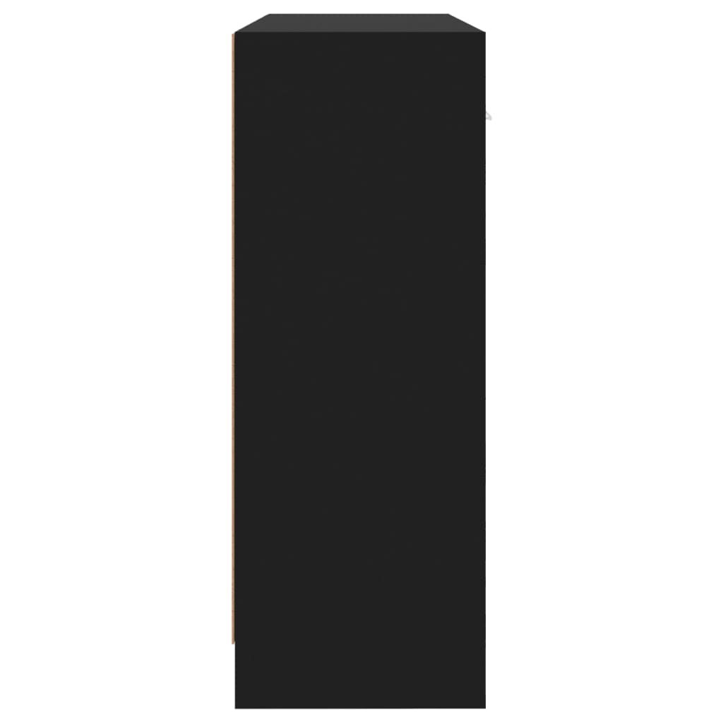 Sideboard Black 91x28x75 cm Engineered Wood Price
