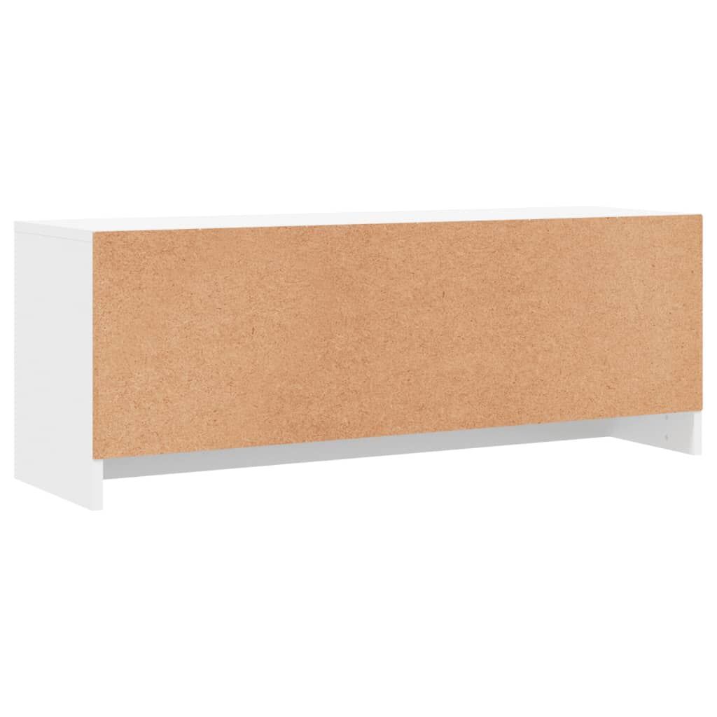 TV Cabinet White 102x30x37.5 cm Engineered Wood Price