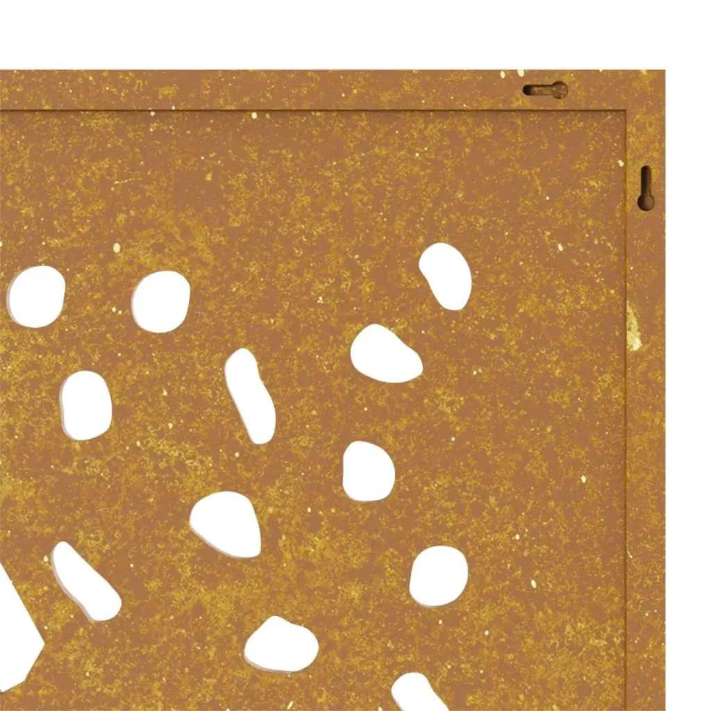 Garden Wall Decoration 105x55 cm Corten Steel Leaf Design Price