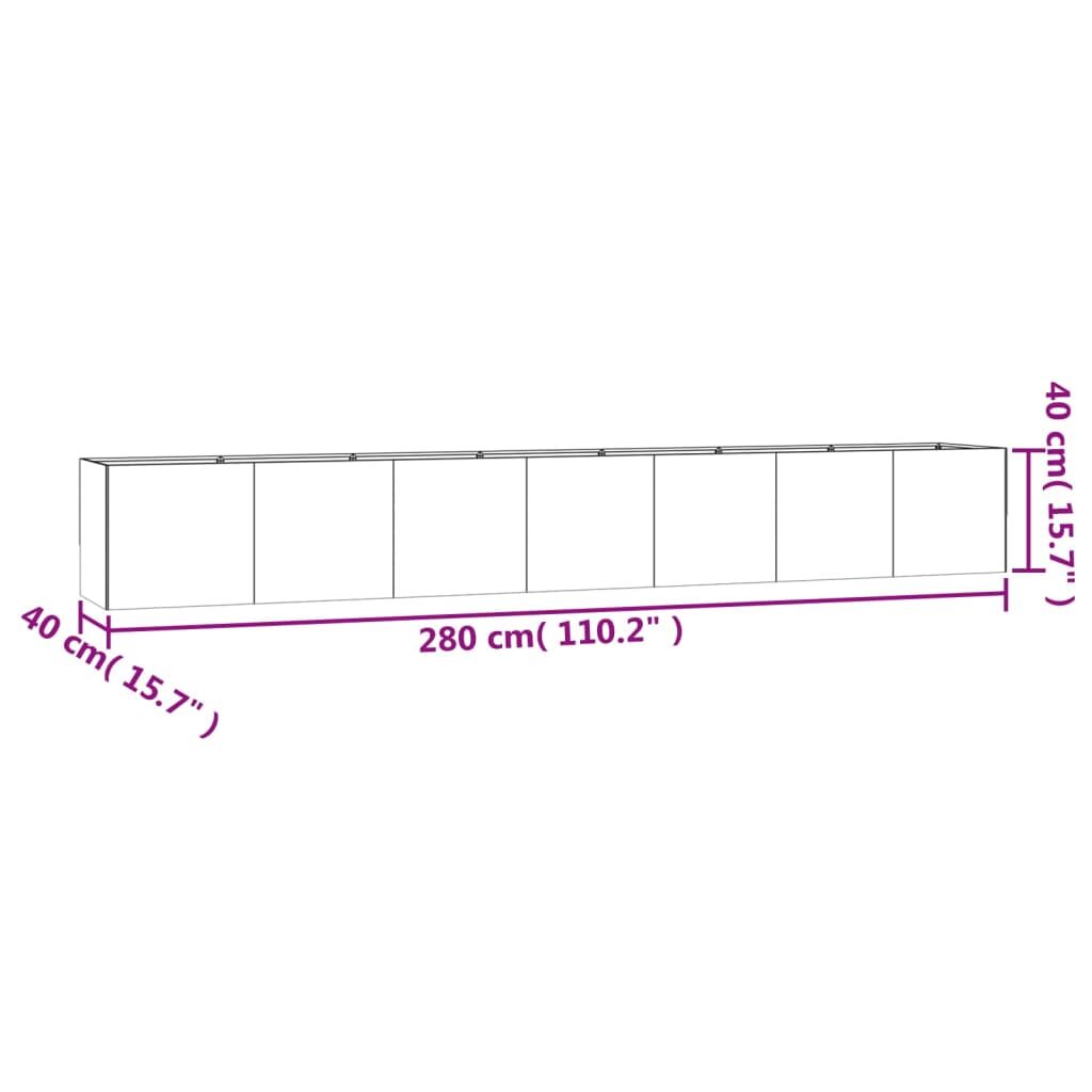 Garden Raised Bed 280x40x40 cm Corten Steel Price