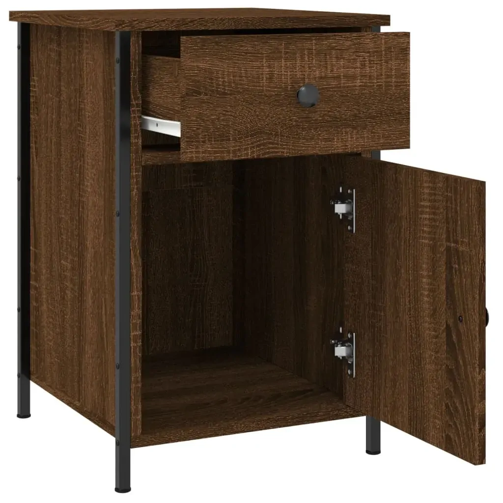 Bedside Cabinets 2 pcs Brown Oak 40x42x60 cm Engineered Wood Price