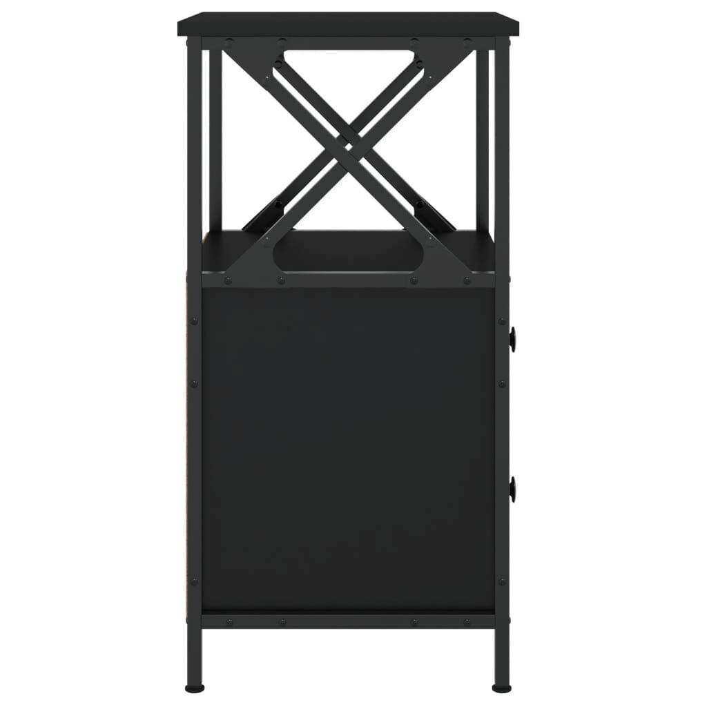 Bedside Cabinets 2 pcs Black 34x35.5x70 cm Engineered Wood Price
