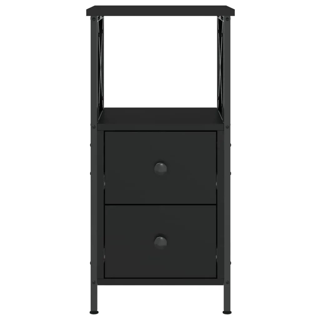 Bedside Cabinets 2 pcs Black 34x35.5x70 cm Engineered Wood Price
