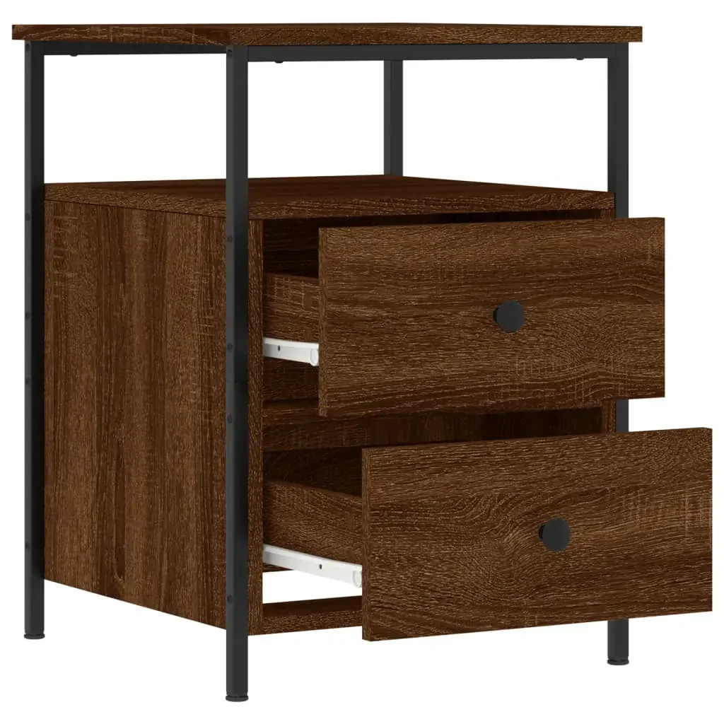 Bedside Cabinets 2 pcs Brown Oak 44x45x60 cm Engineered Wood Price