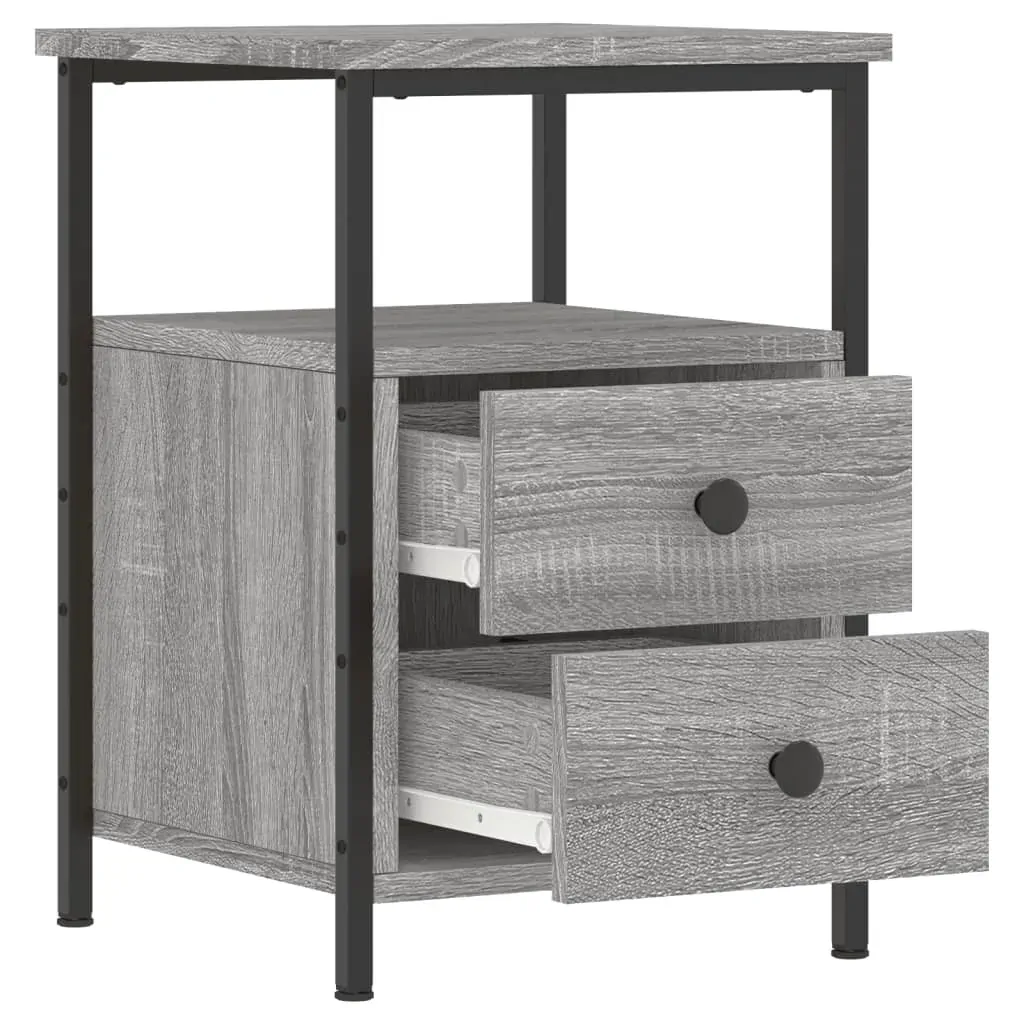 Bedside Cabinets 2 pcs Grey Sonoma 34x35.5x50 cm Engineered Wood Price