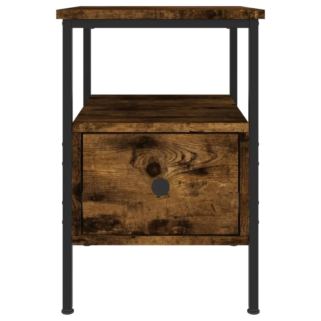 Bedside Cabinets 2 pcs Smoked Oak 34x36x50 cm Engineered Wood Price