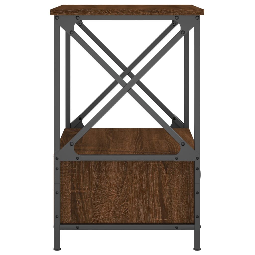 Bedside Tables 2 pcs Brown Oak 50x41x65 cm Engineered Wood Price