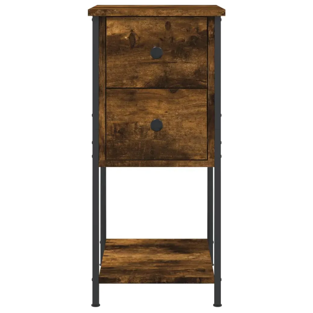 Bedside Cabinets 2 pcs Smoked Oak 32x42x70 cm Engineered Wood Price