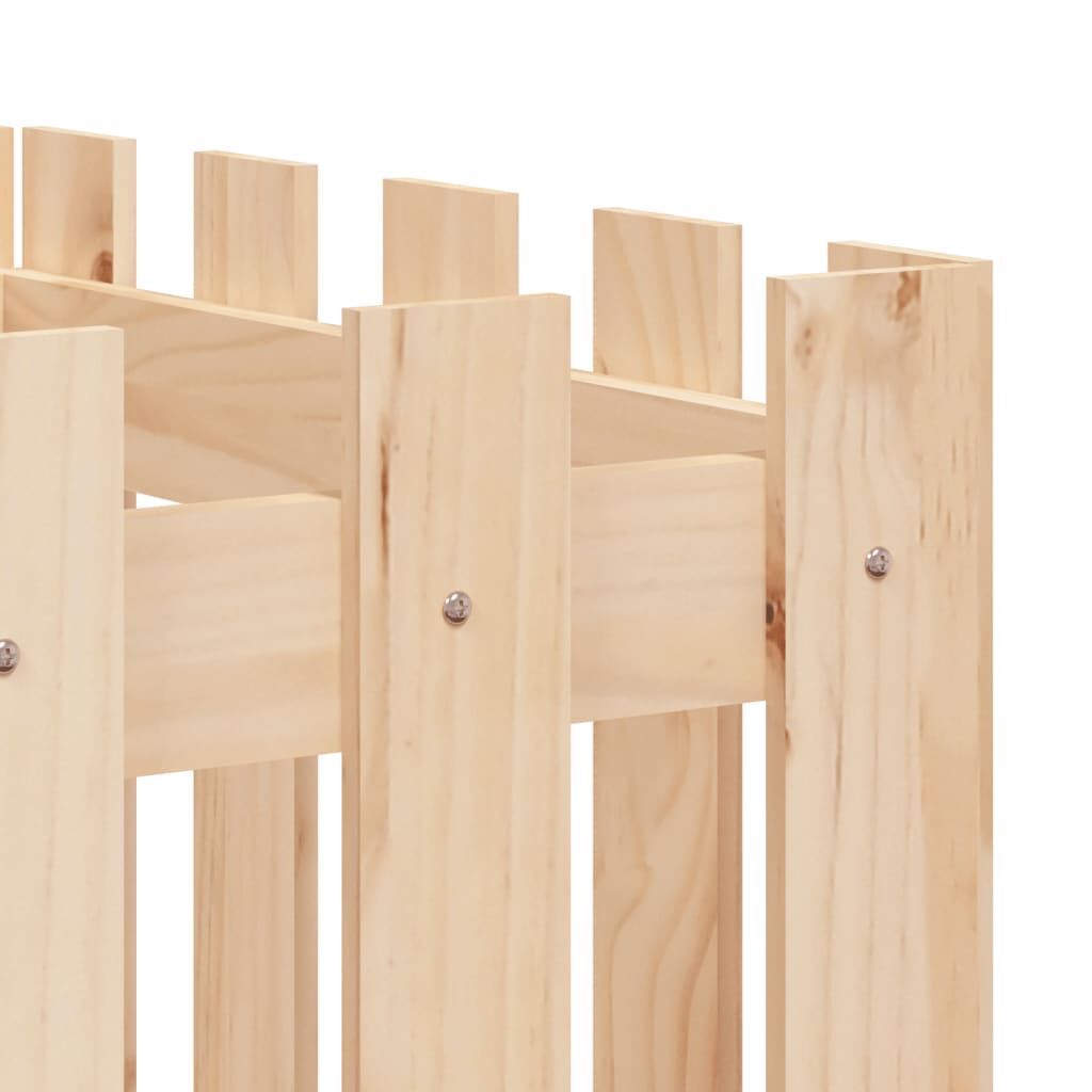 Garden Raised Bed with Fence Design 200x50x50 cm Solid Wood Pine Price