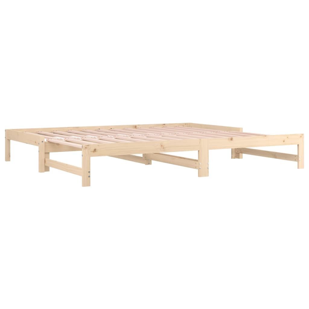 Pull-out Day Bed 2x(92x187) cm Solid Wood Pine Price