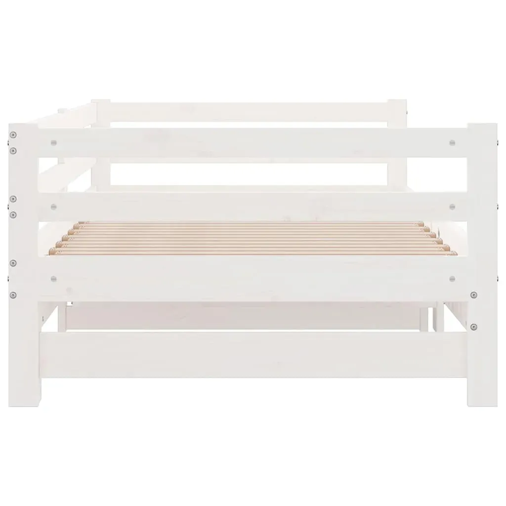 Pull-out Day Bed without Mattress White 2x(90x190) cm Price