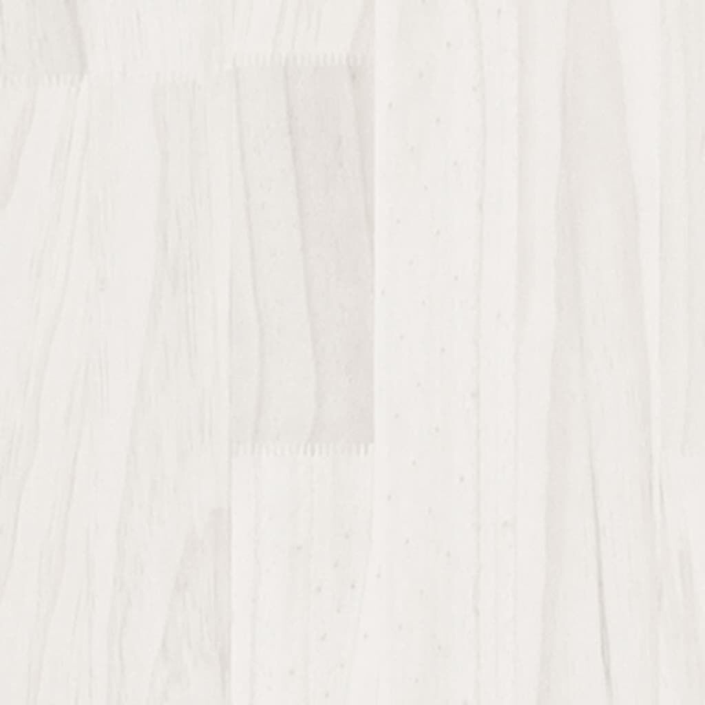 Side Cabinet White 60x36x65 cm Solid Wood Pine Price