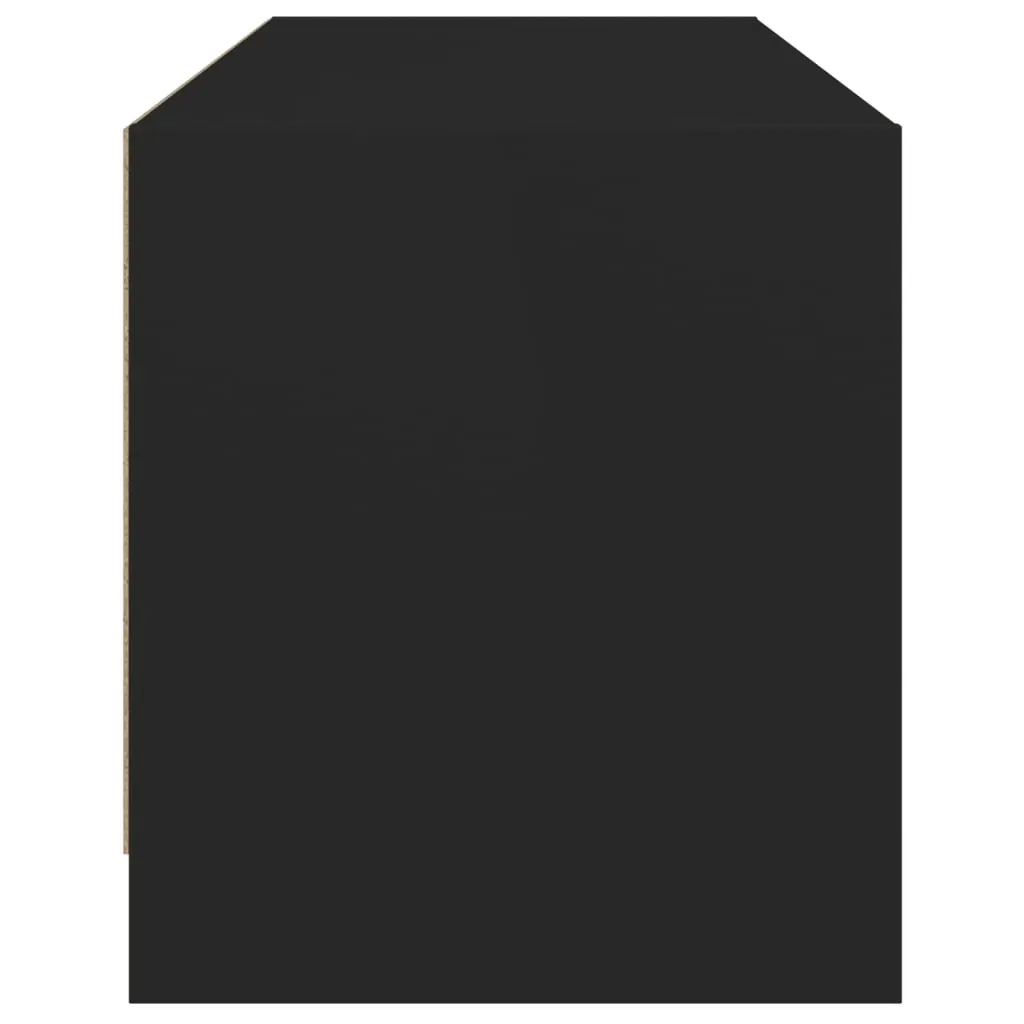 TV Cabinet with Glass Doors Black 102x37x42 cm Price