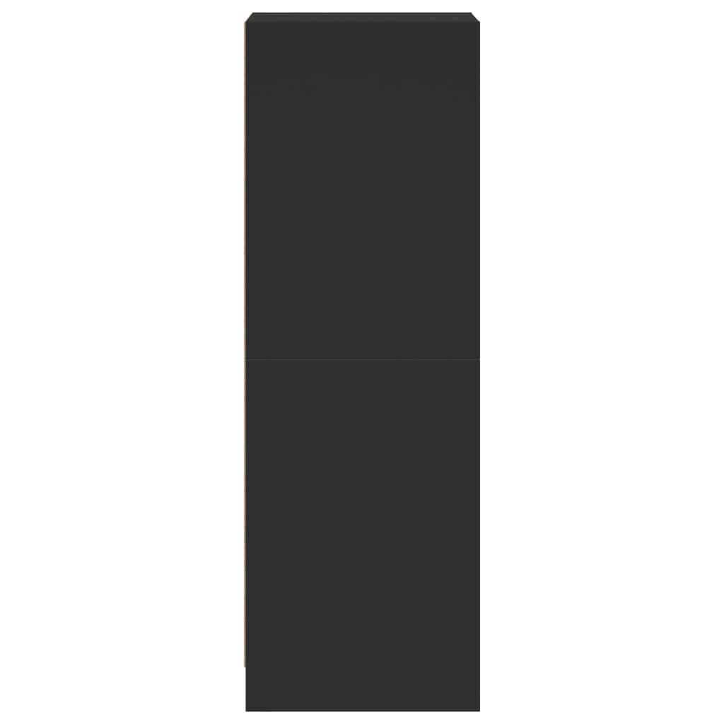 Highboard with Glass Doors Black 35x37x109 cm Price