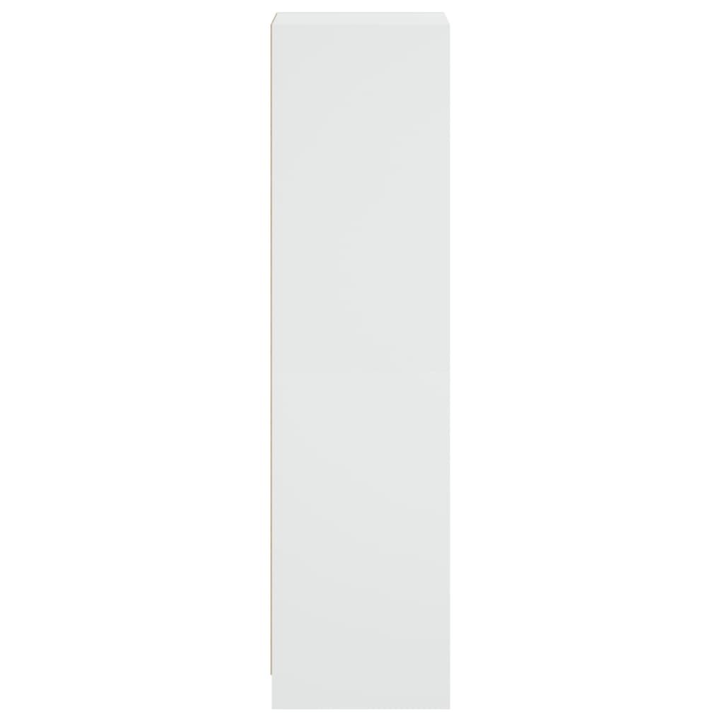 Highboard with Glass Doors White 35x37x142 cm Price
