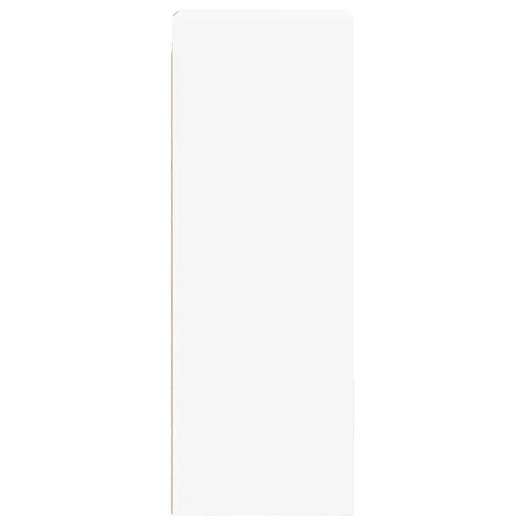 Wall Cabinet with Glass Doors White 35x37x100 cm Price