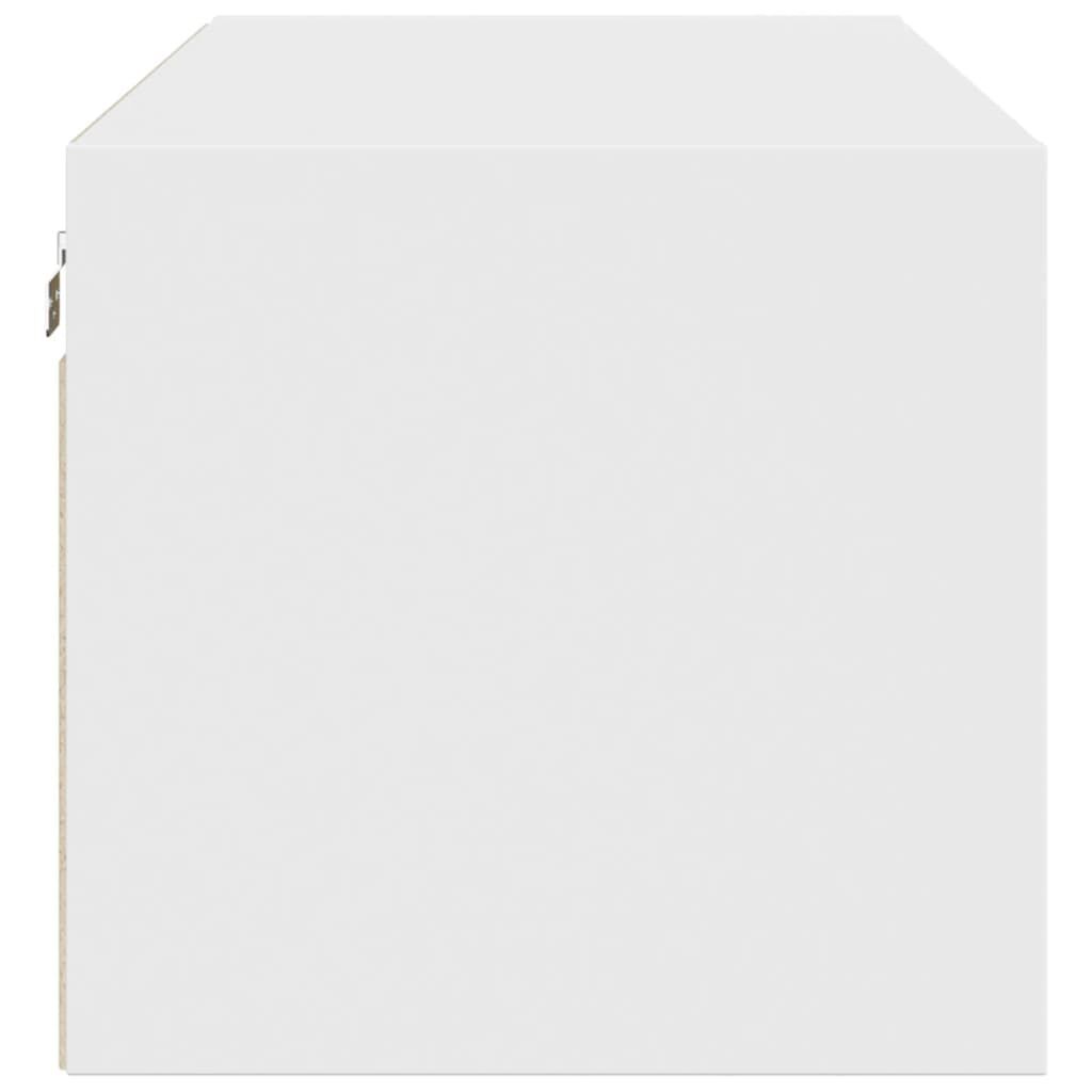 Wall Cabinet with Glass Doors White 102x37x35 cm Price