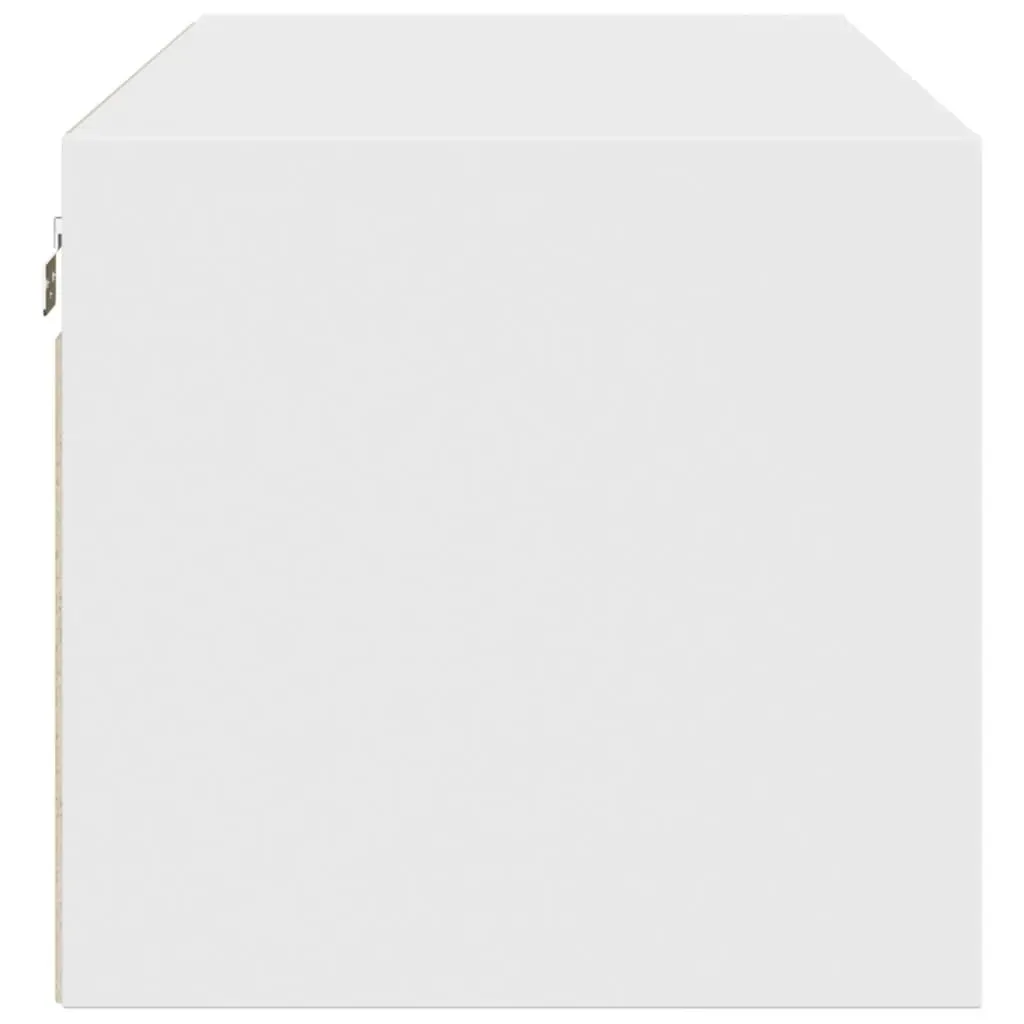 Wall Cabinet with Glass Doors White 102x37x35 cm Price