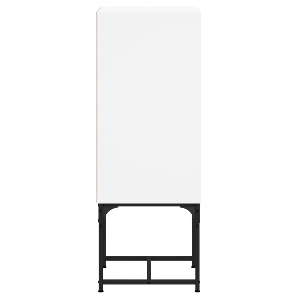 Side Cabinet with Glass Doors White 35x37x100 cm Price