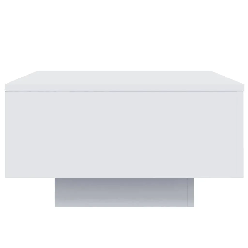 Coffee Table with LED Lights White 55x55x31 cm Price