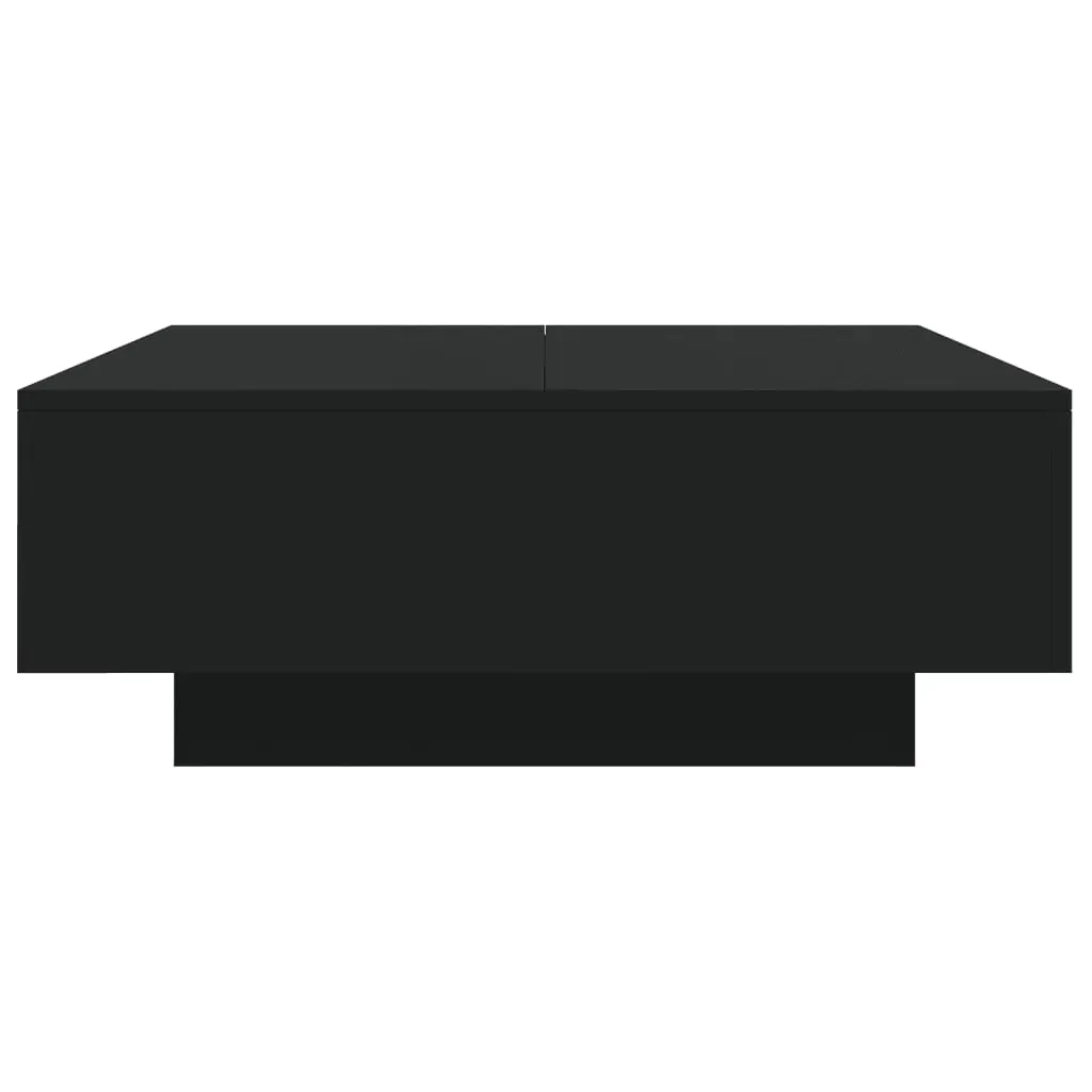 Coffee Table with LED Lights Black 80x80x31 cm Price