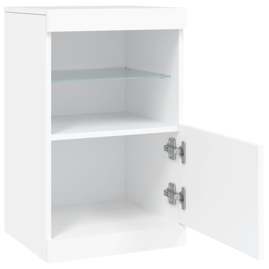Sideboard with LED Lights White 41x37x67 cm Price