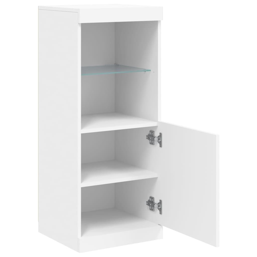 Sideboard with LED Lights White 41x37x100 cm Price