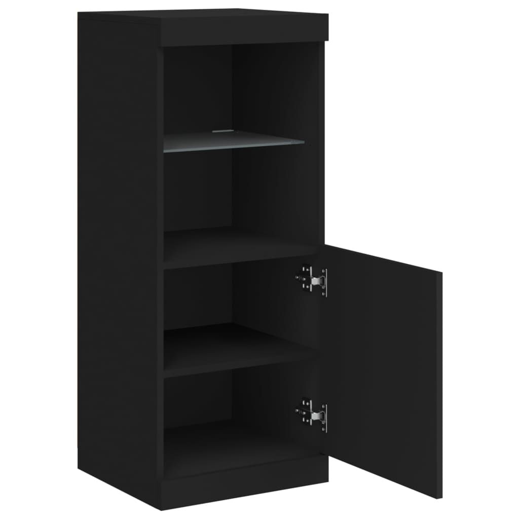 Sideboard with LED Lights Black 41x37x100 cm Price
