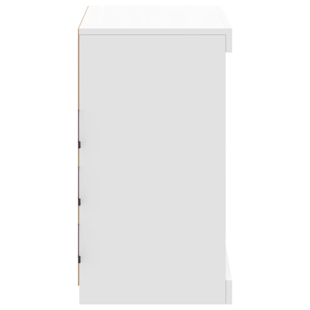 Sideboard with LED Lights White 60.5x37x67 cm Price