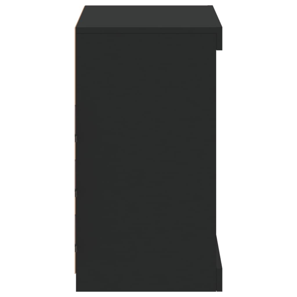 Sideboard with LED Lights Black 60.5x37x67 cm Price