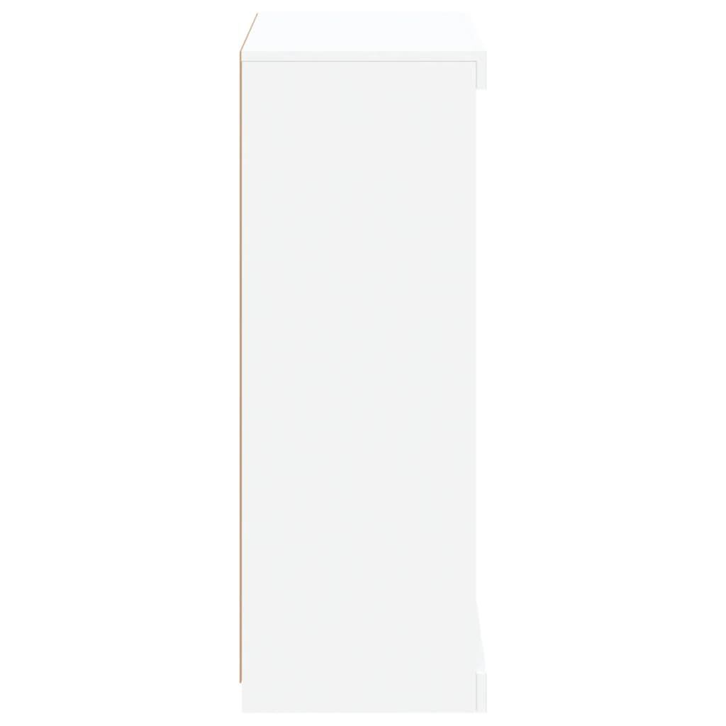Sideboard with LED Lights White 60.5x37x100 cm Price