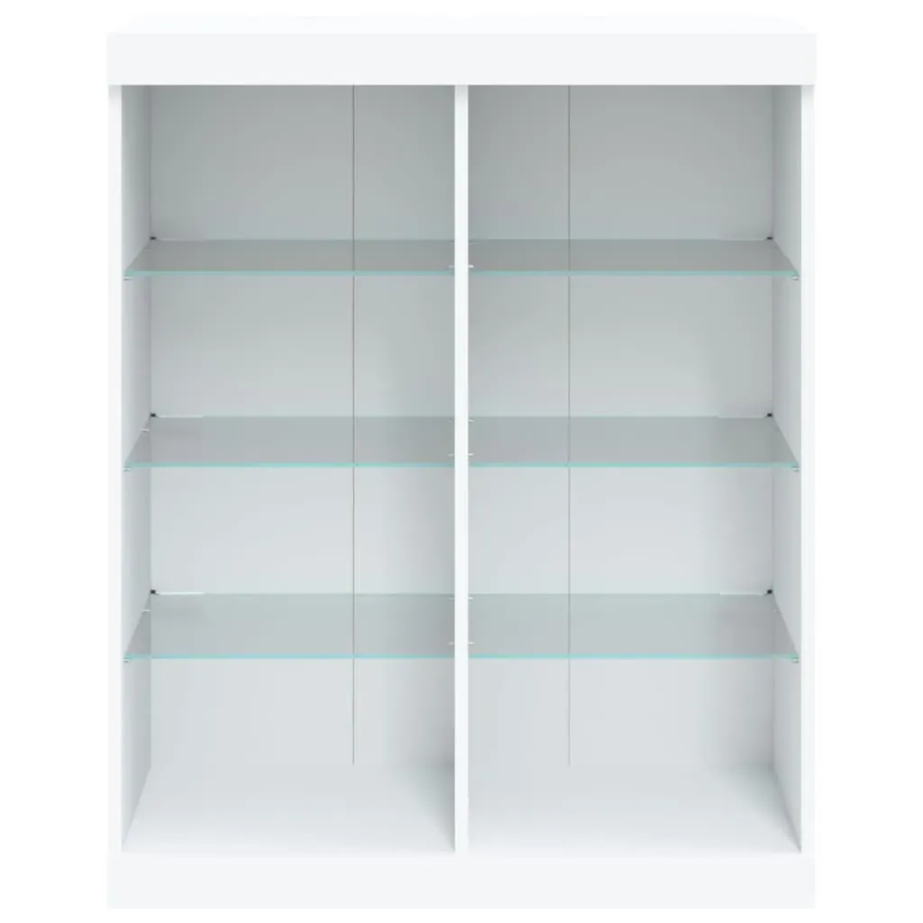 Sideboard with LED Lights White 81x37x100 cm Price
