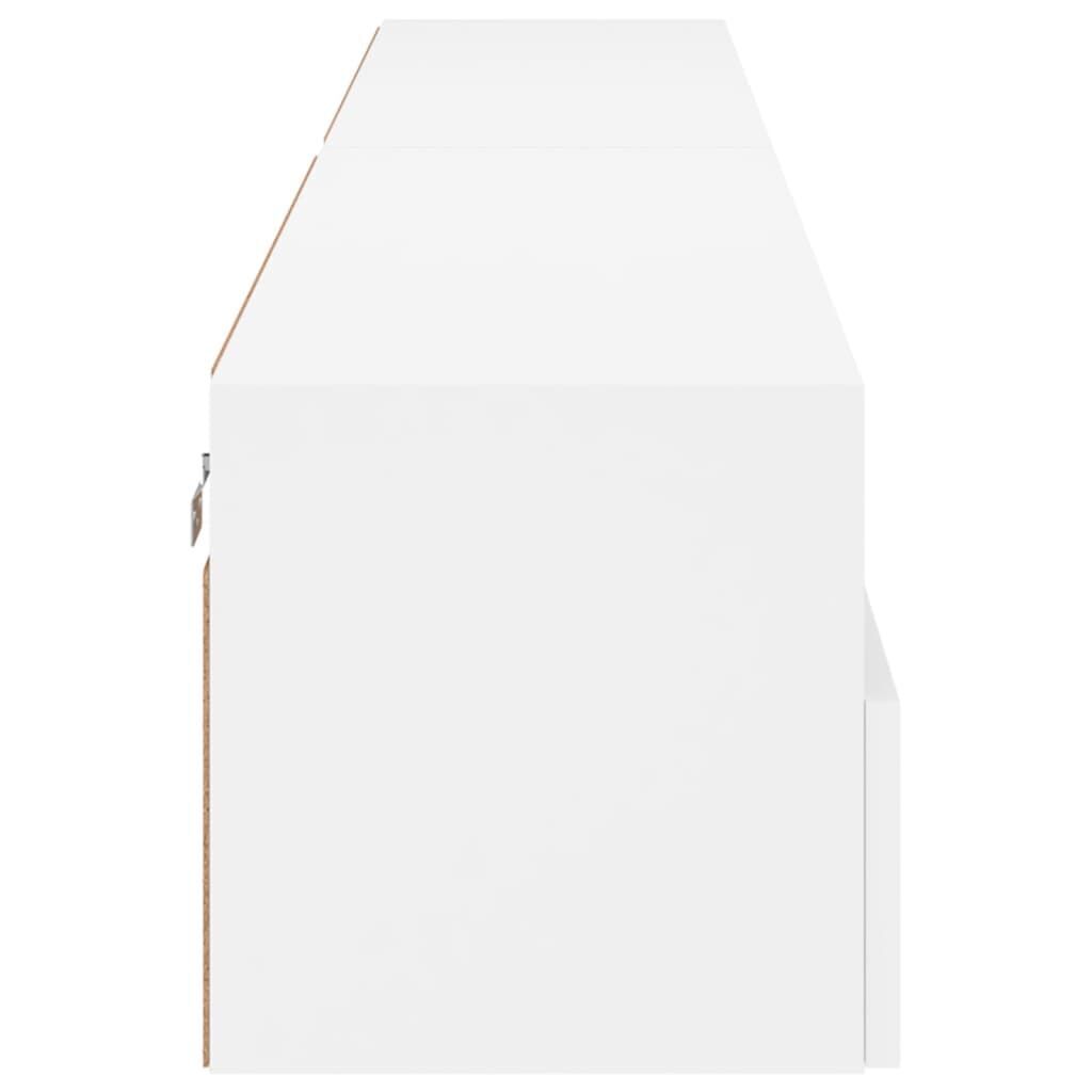 TV Wall Cabinets 2 pcs White 100x30x30 cm Engineered Wood Price