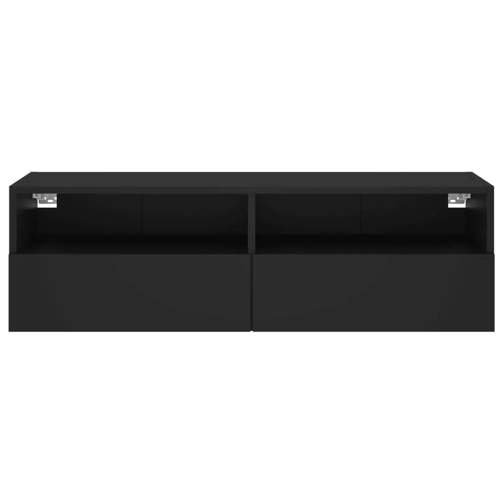TV Wall Cabinet Black 100x30x30 cm Engineered Wood Price