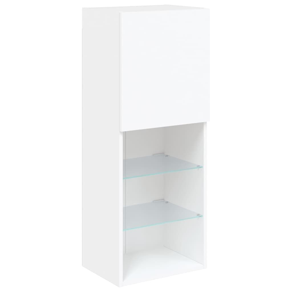 TV Cabinet with LED Lights White 40.5x30x102 cm Price