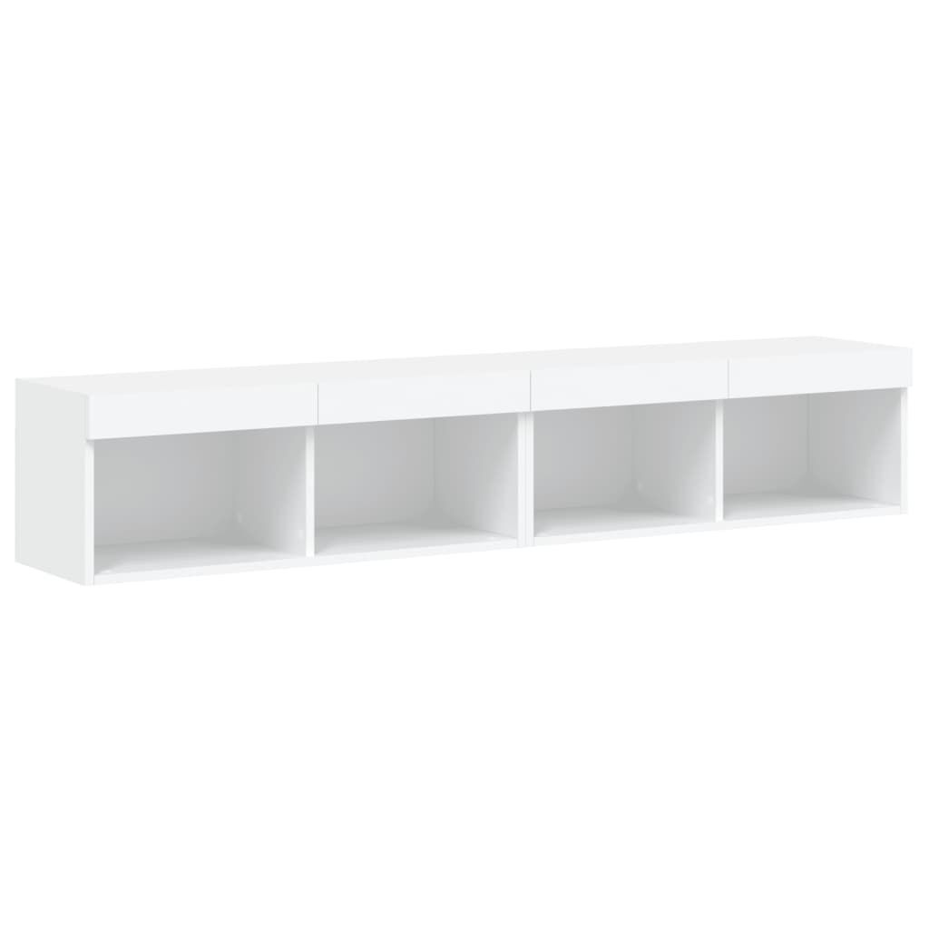 TV Cabinets with LED Lights 2 pcs White 80x30x30 cm Price