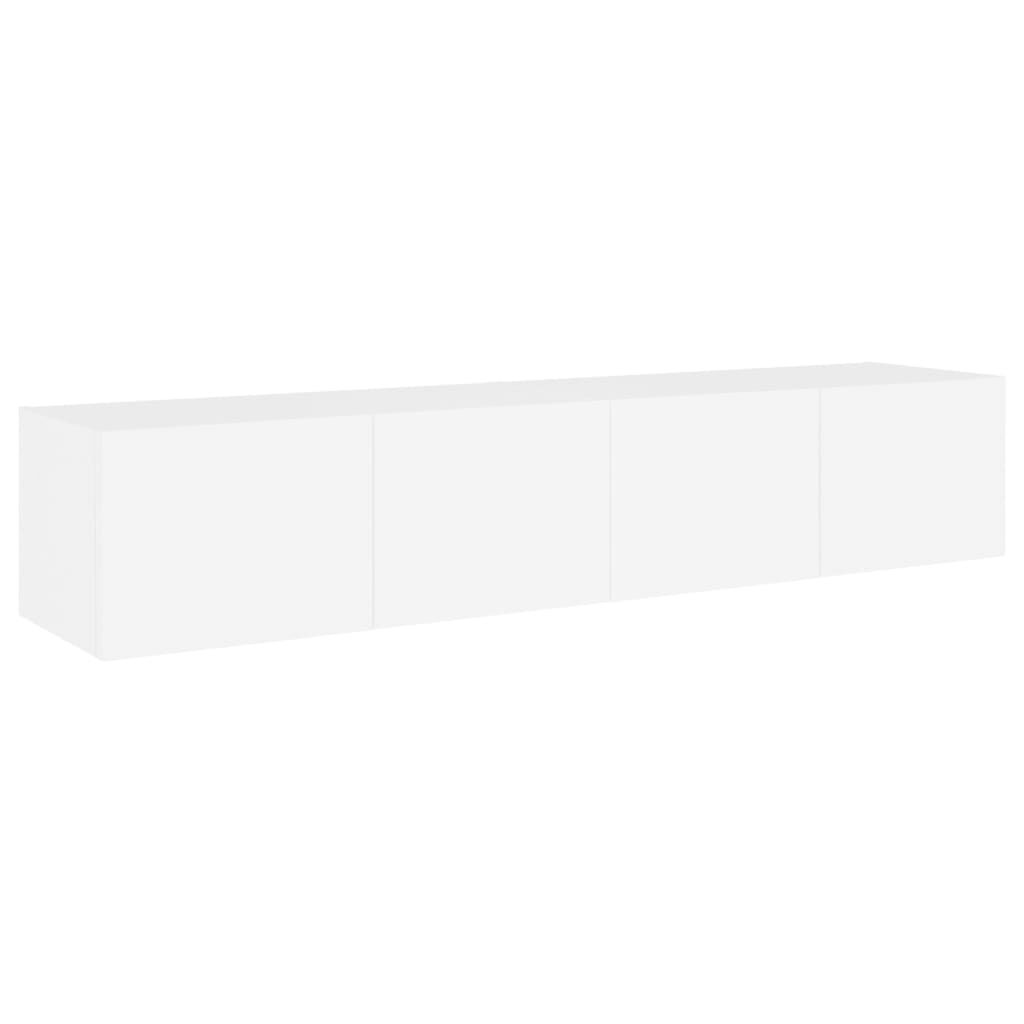TV Wall Cabinets with LED Lights 2 pcs White 80x35x31 cm Price