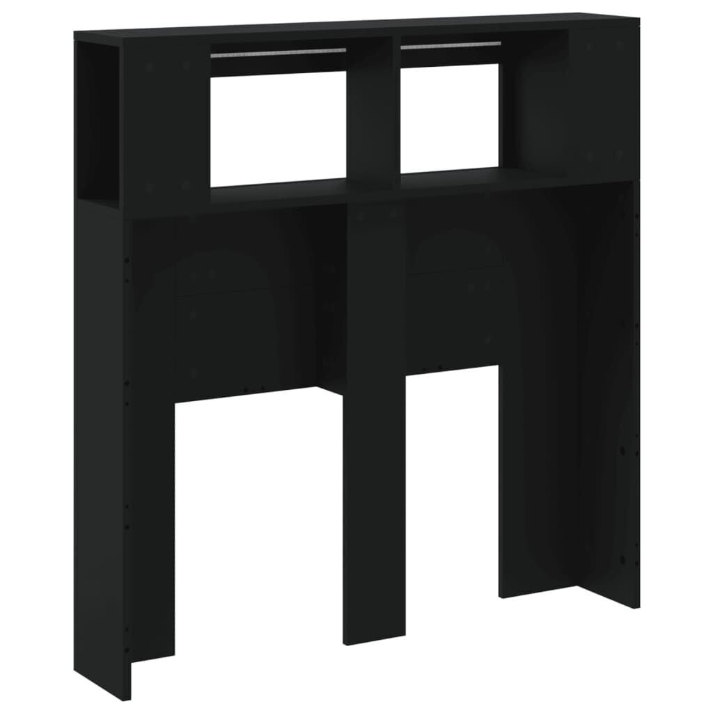 LED Headboard Black 100 cm Engineered Wood Price