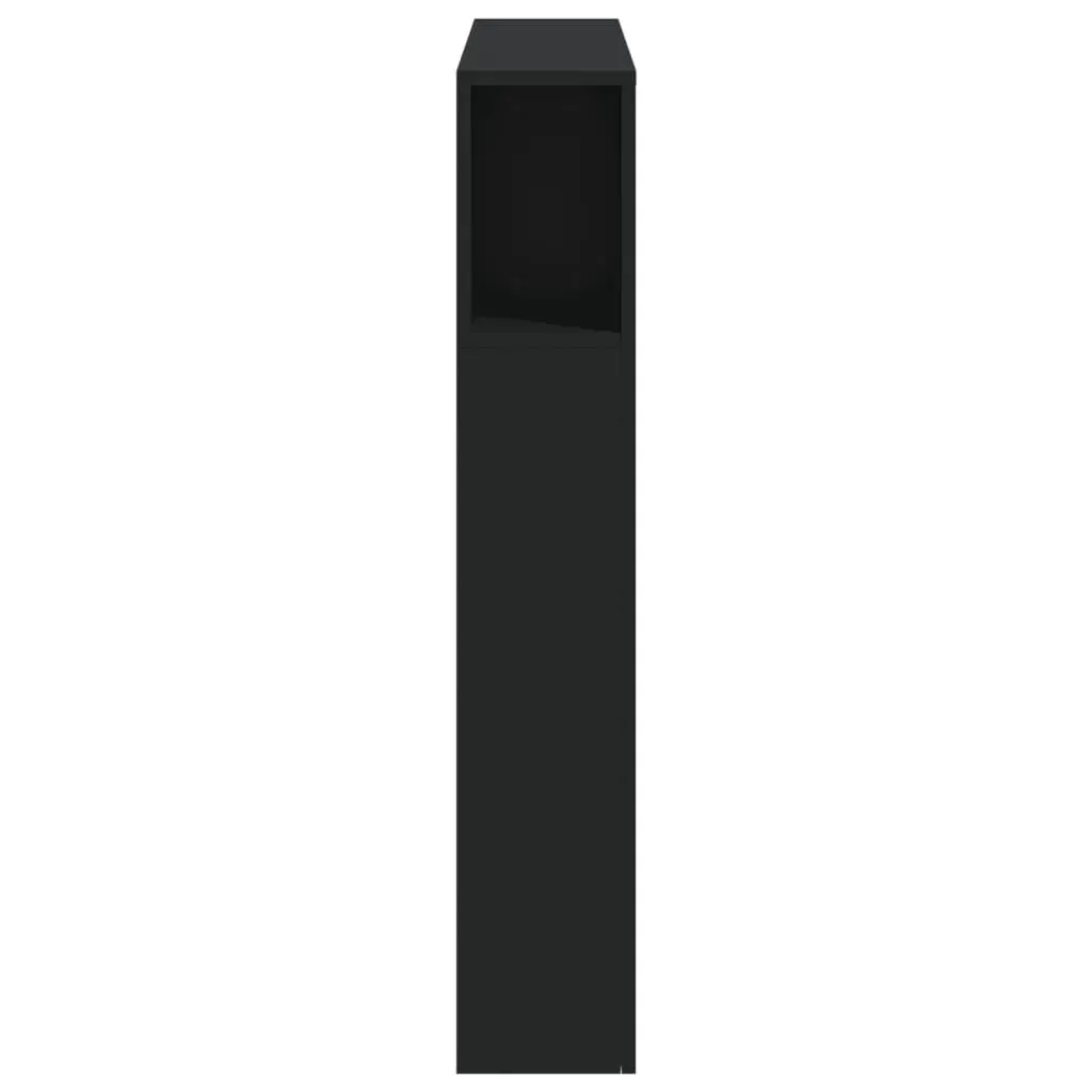 LED Headboard Black 100 cm Engineered Wood Price