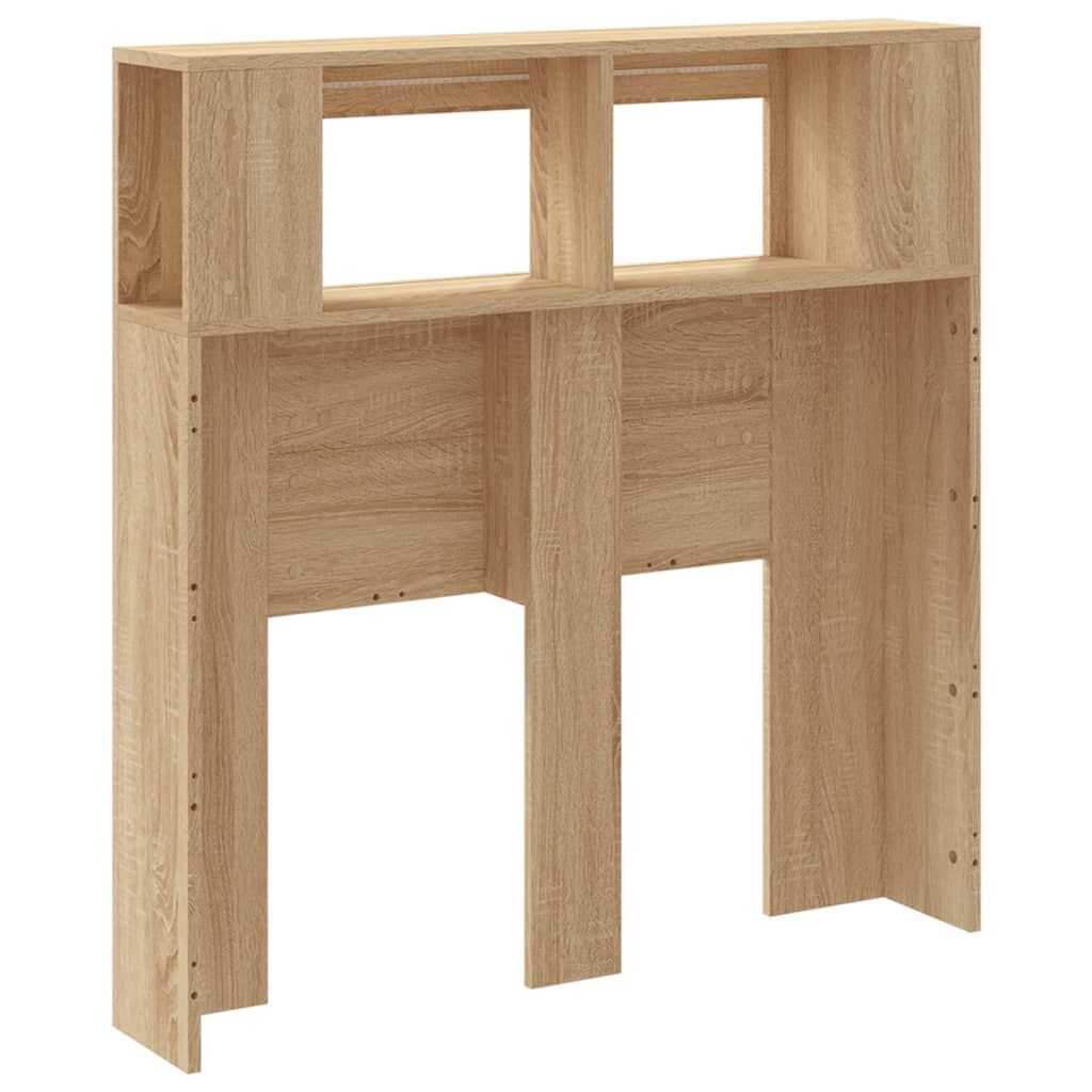 LED Headboard Sonoma Oak 100x18.5x103.5 cm Engineered Wood Price