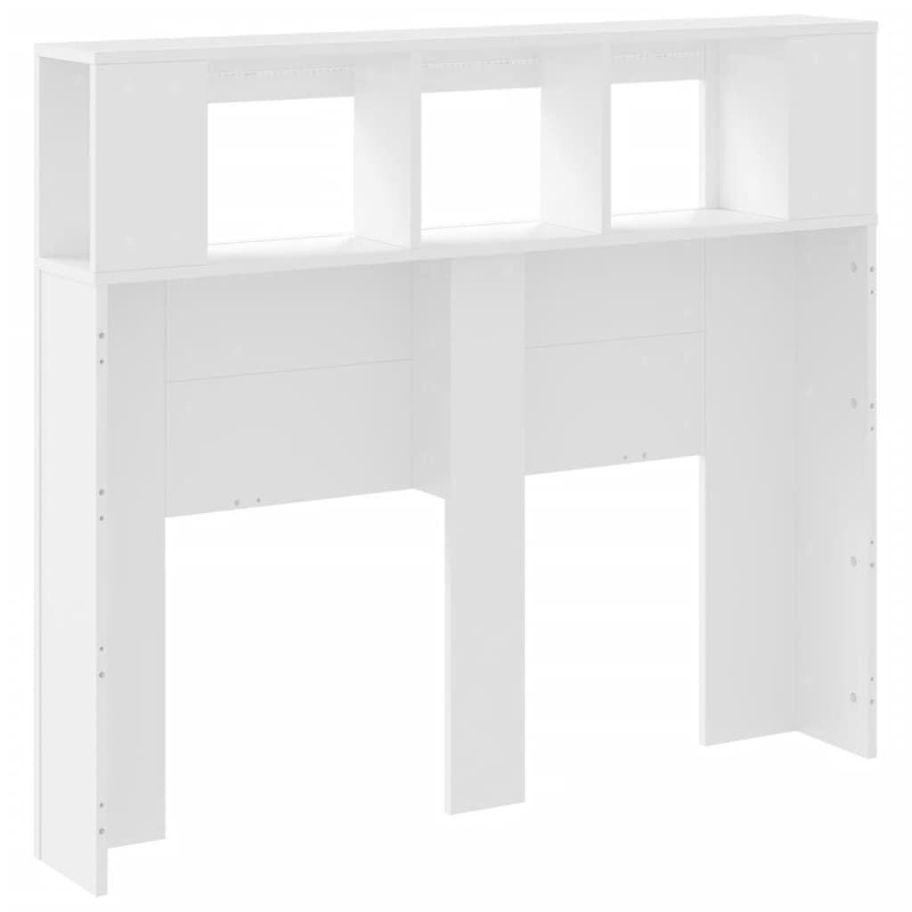 LED Headboard White 120 cm Engineered Wood Price