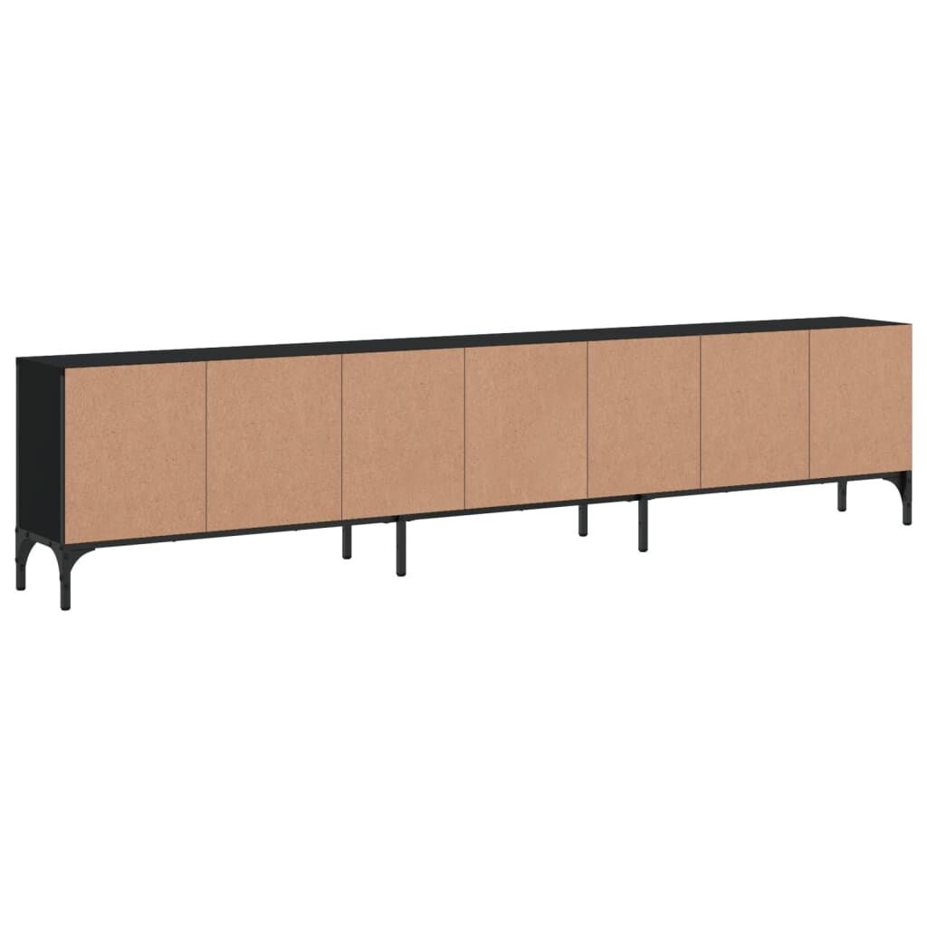 TV Cabinet with Drawer Black 200x25x44 cm Engineered Wood Price