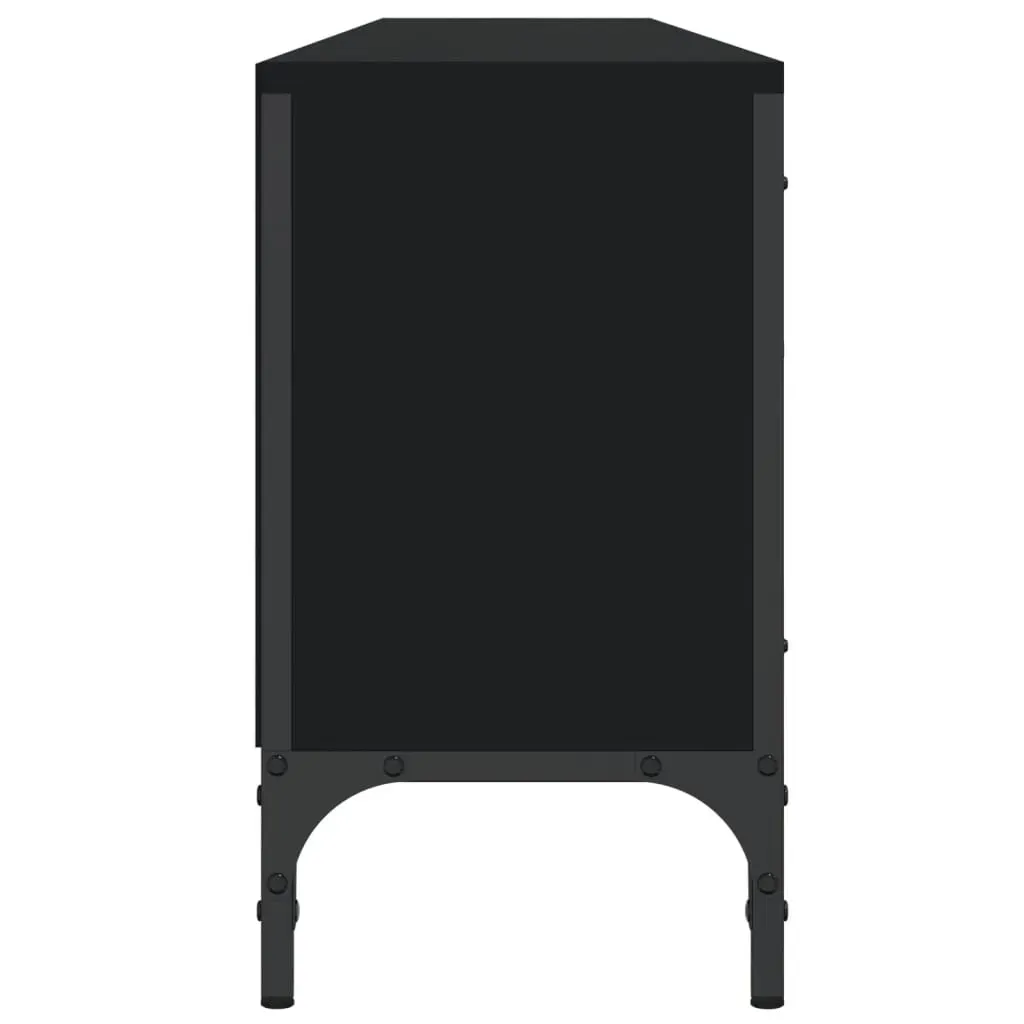 TV Cabinet with Drawer Black 200x25x44 cm Engineered Wood Price