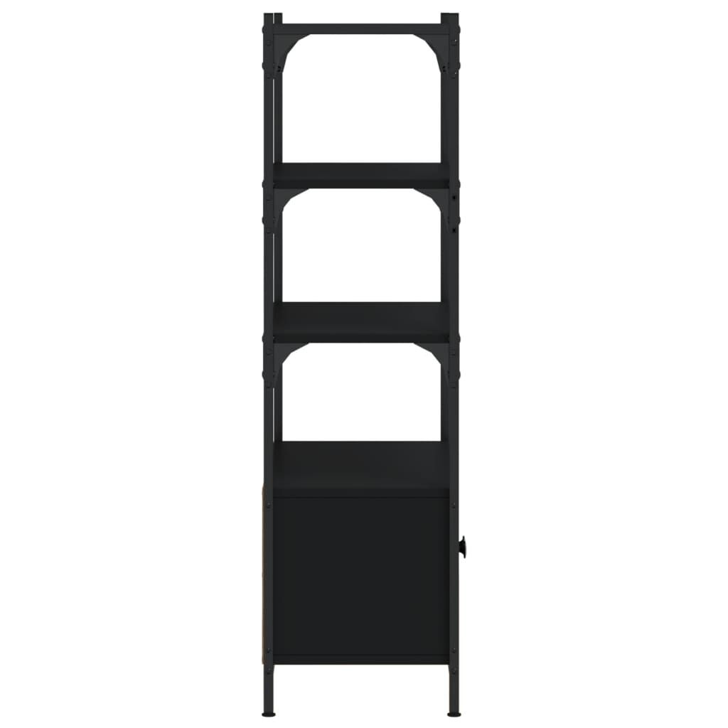 Bookcase 3-Tier Black 70x30x109.5 cm Engineered Wood Price