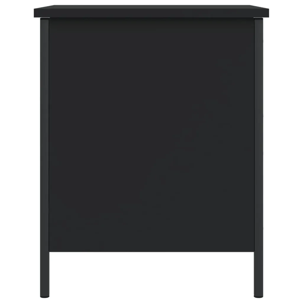 Storage Bench Black 40x42.5x50 cm Engineered Wood Price