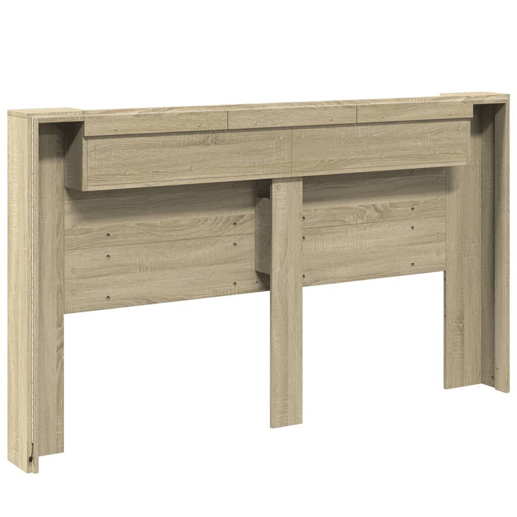 Headboard Cabinet with LED Sonoma Oak 180 cm Price