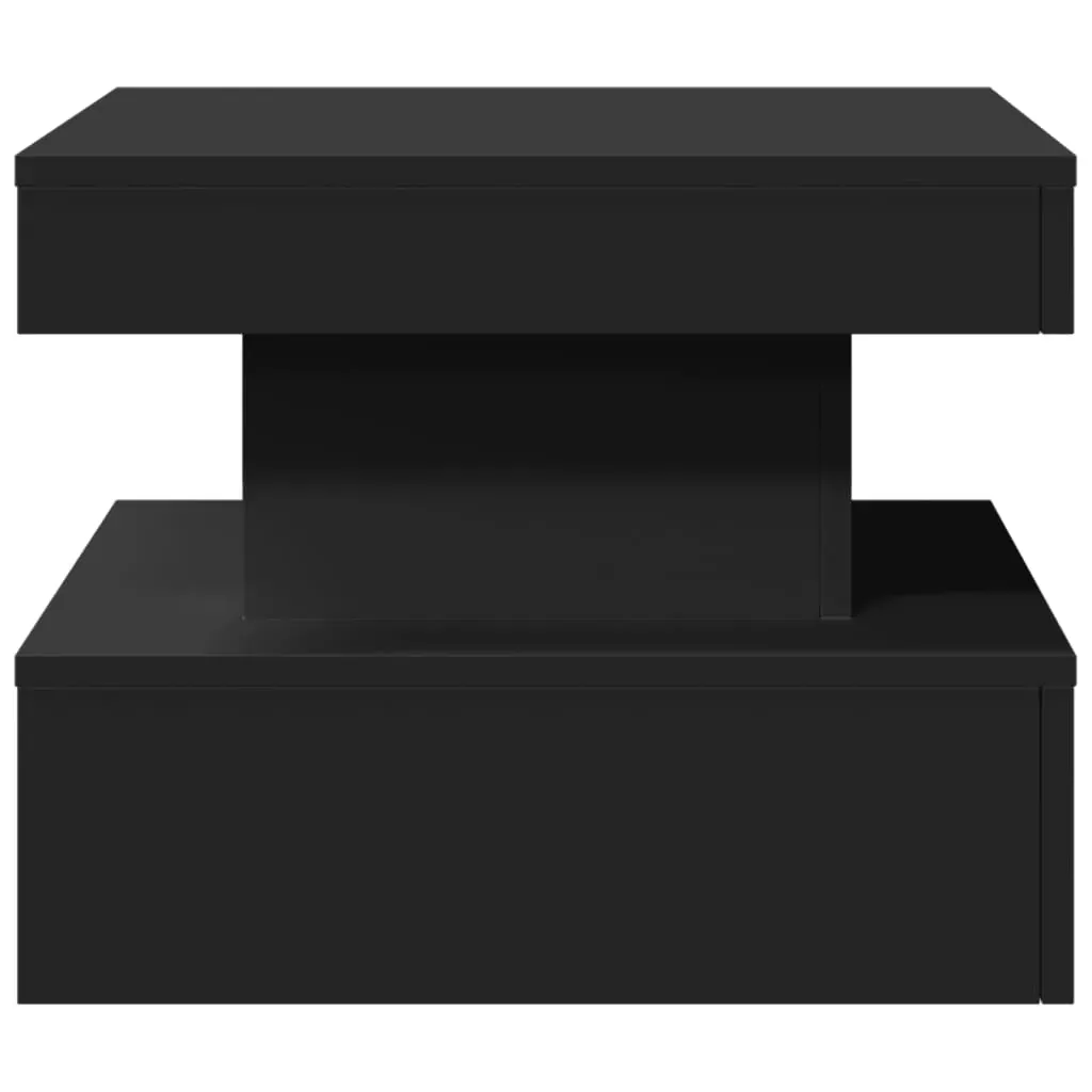 Coffee Table with LED Lights Black 50x50x40 cm Price