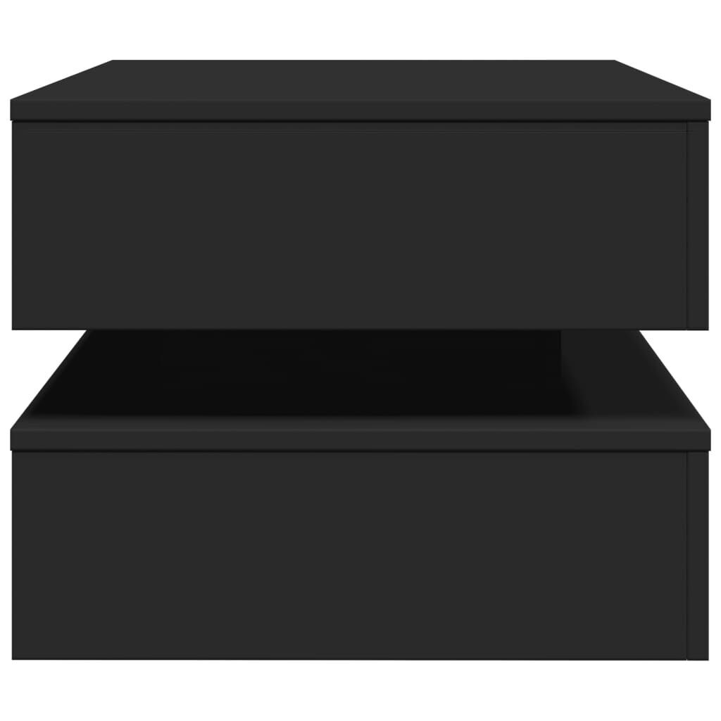 Coffee Table with LED Lights Black 90x50x40 cm Price